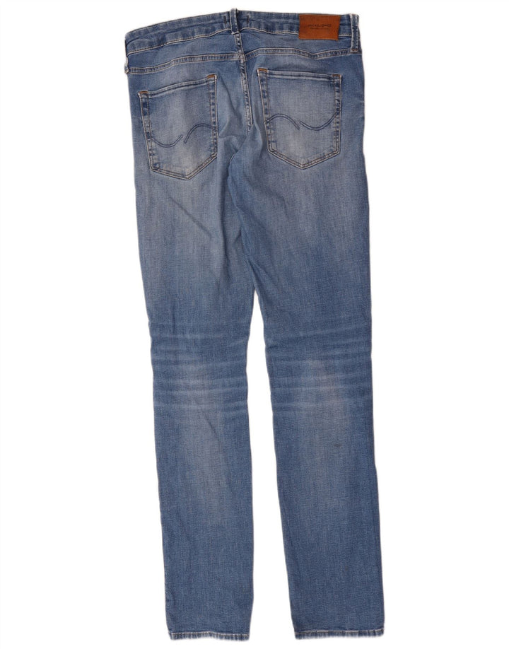 Jack & Jones Uomo GLENN Slim Jeans W32 L34 Cotone Blu