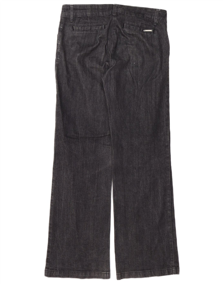 Jeans bootcut da donna WALLIS UK 12 medio W32 L32 cotone nero