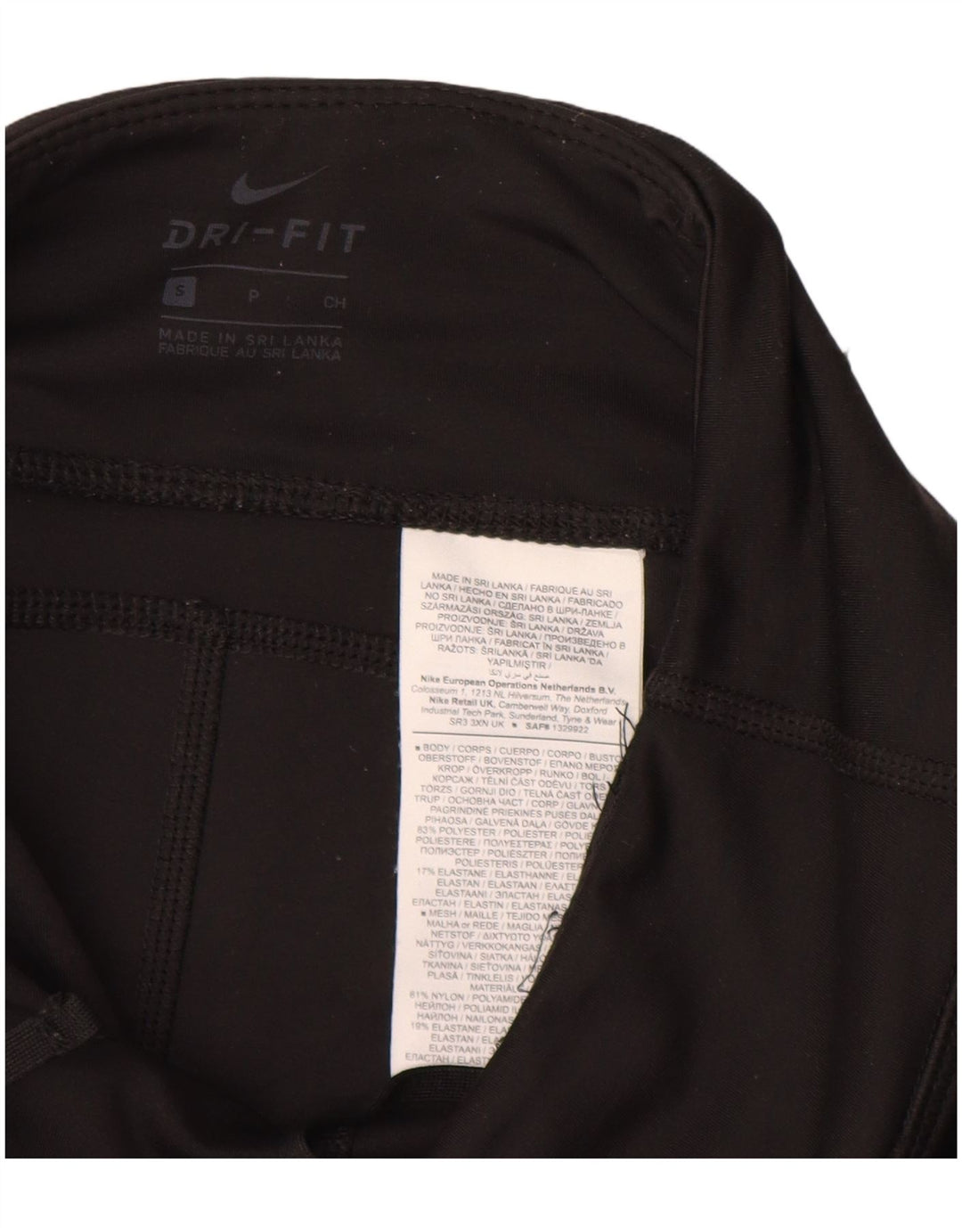 Leggings Dri Fit da donna NIKE UK 8 Small poliestere nero