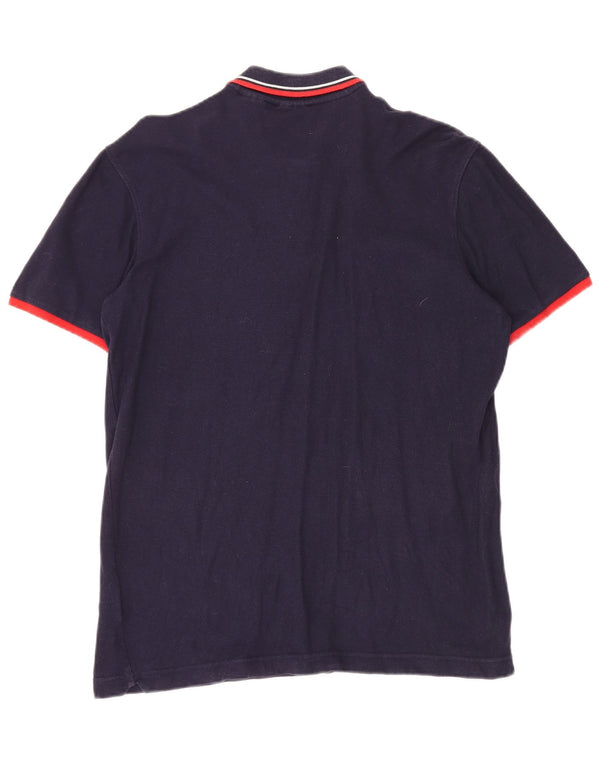 Polo da uomo FILA in cotone medio blu navy