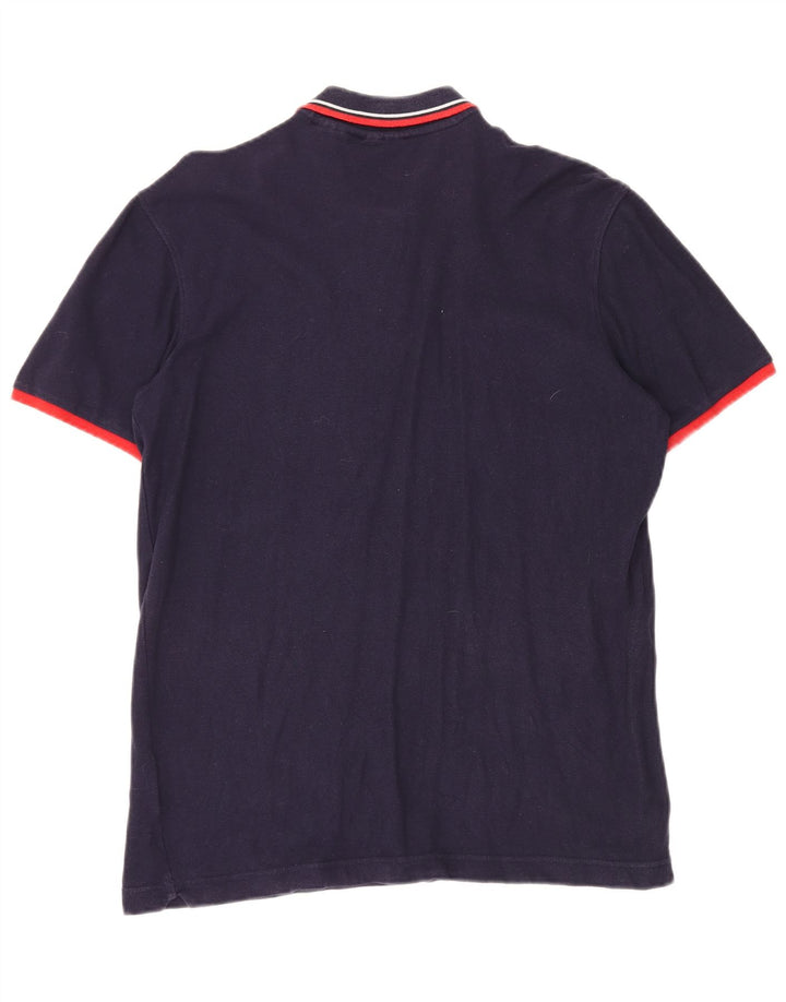 Polo da uomo FILA in cotone medio blu navy