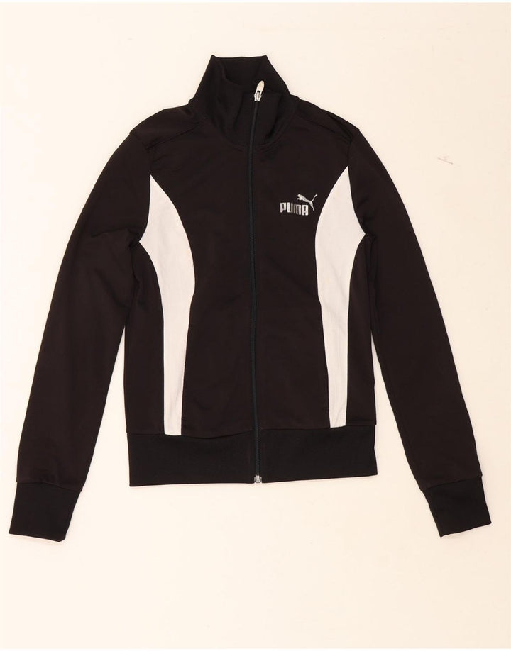 PUMA Womens Tracksuit Top Jacket UK 8 Small Black Colourblock Polyester Vintage Puma and Second-Hand Puma from Messina Hembry 