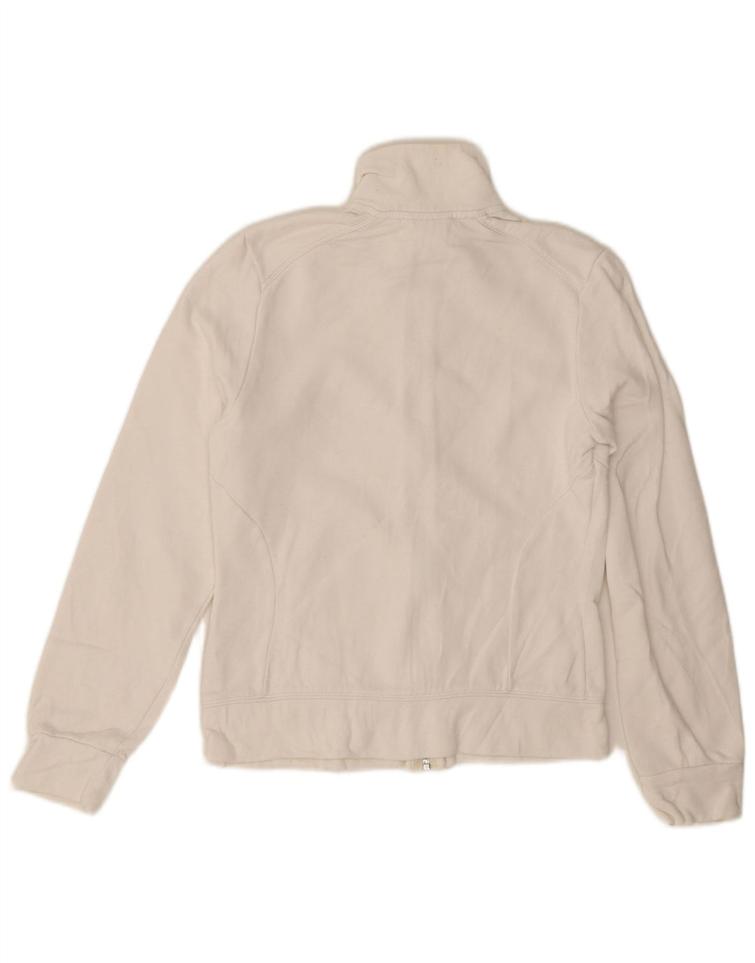 Giacca da tuta da donna Adidas UK 12 cotone bianco medio