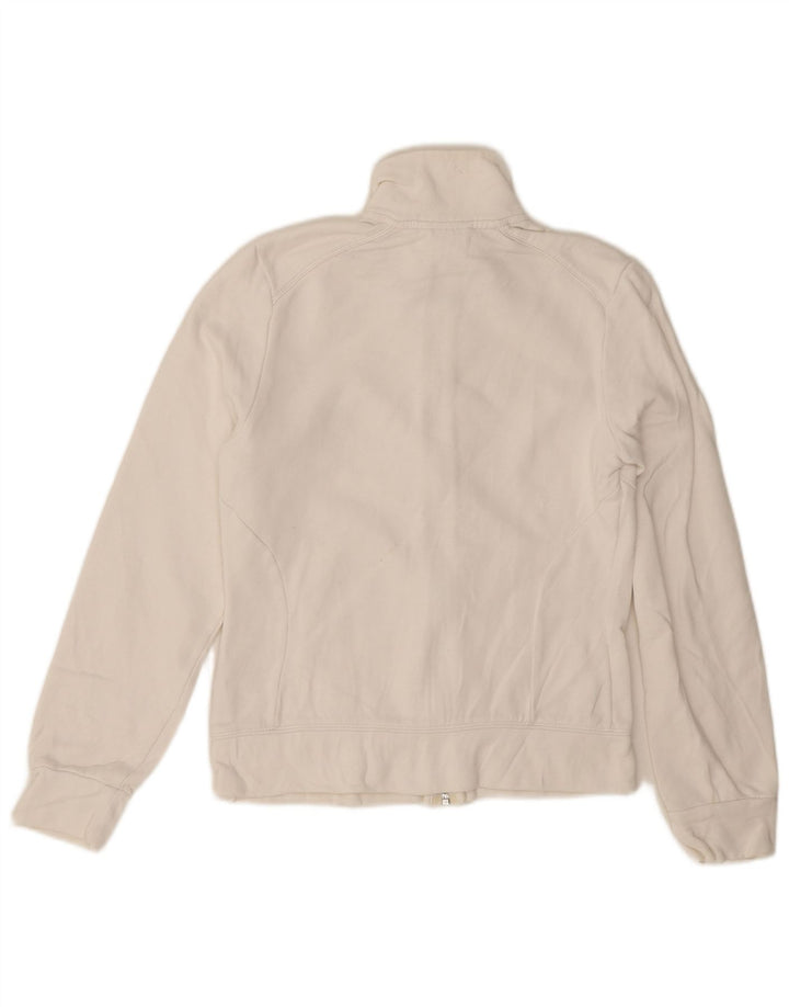 Giacca da tuta da donna Adidas UK 12 cotone bianco medio