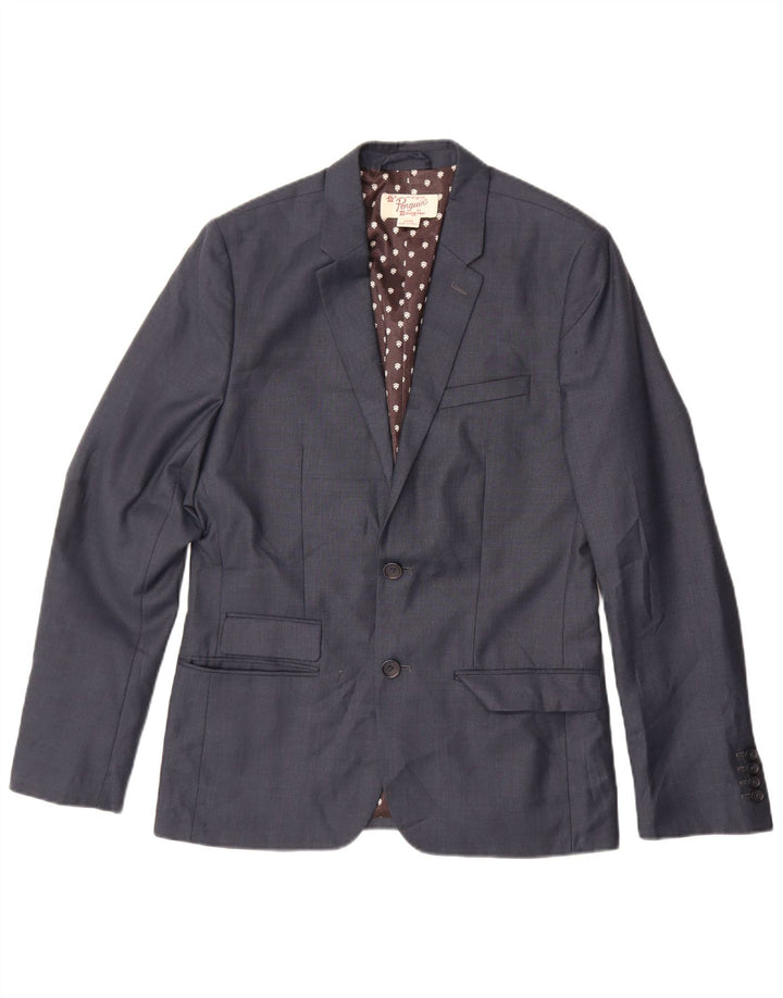 Giacca blazer da uomo a 2 bottoni Penguin UK 36 piccola in poliestere blu navy