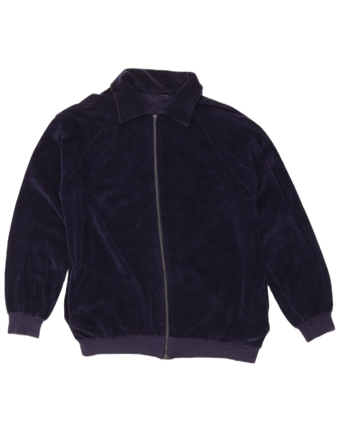 Giacca da tuta da donna VINTAGE UK 16 grande cotone blu navy