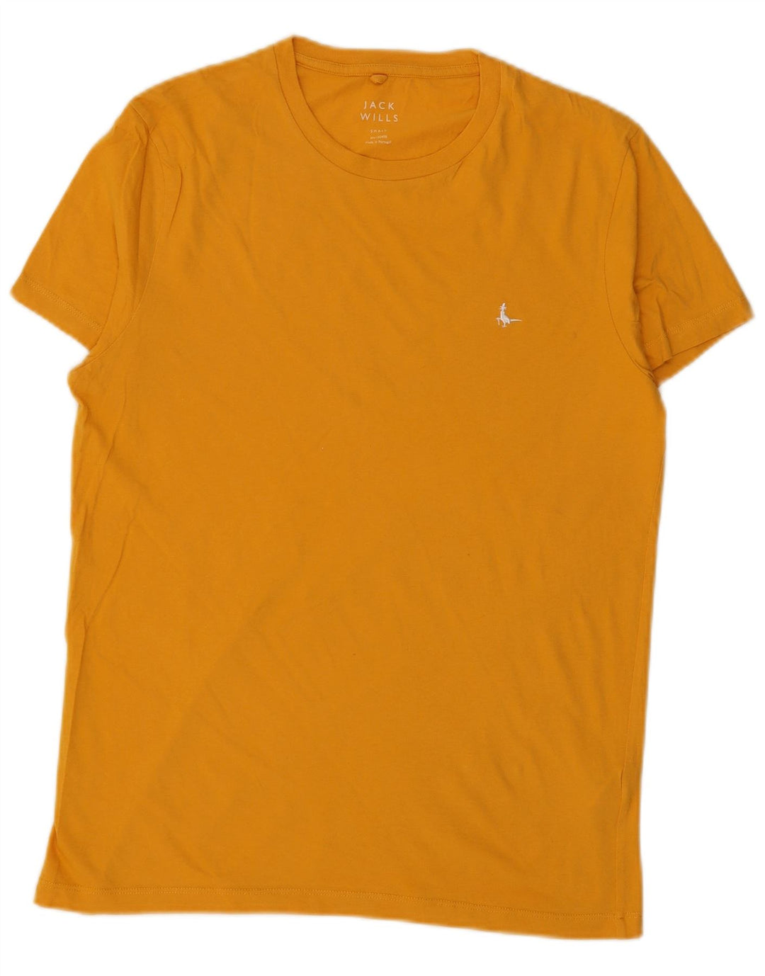 JACK WILLS T-shirt da uomo Top piccola in cotone giallo