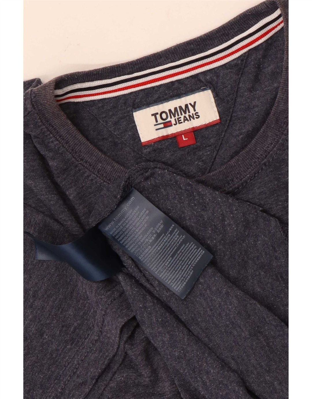 T-shirt da uomo Tommy Hilfiger Top grande in poliestere chiazzato blu navy