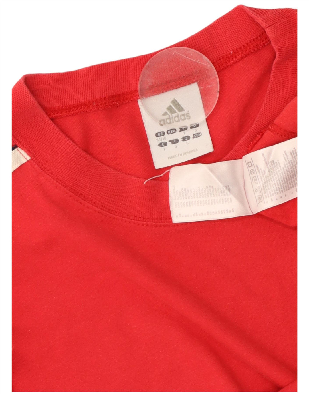 T-shirt da uomo ADIDAS Top UK 34/36 piccola in cotone rosso