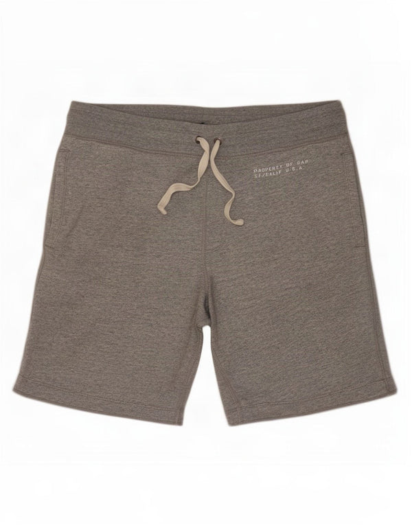 Pantaloncini sportivi da uomo Gap Large in cotone chiazzato grigio