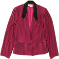 VINTAGE Womens 1 Button Blazer Jacket UK 16 Large Pink Houndstooth Vintage Vintage and Second-Hand Vintage from Messina Hembry 