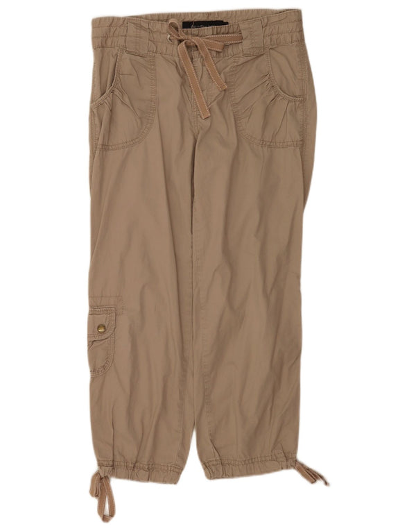 Pantaloni cropped cargo da donna Calvin Klein US 4 Small W30 L24 Cotone beige