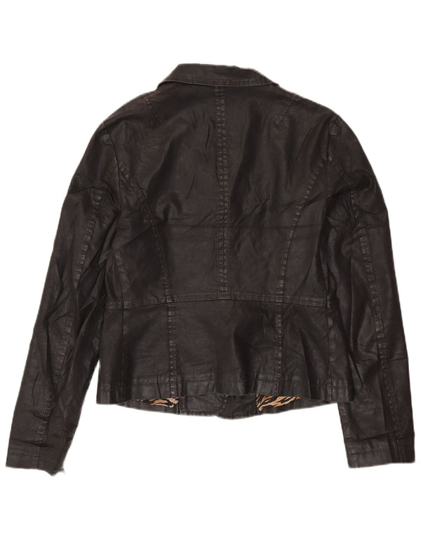 GUESS BY MARCIANO Giacca blazer corta da donna a 3 bottoni IT 46 Large Nera