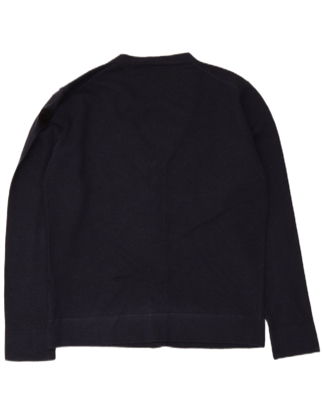 Maglione cardigan da donna Blauer UK 14 grande lana blu navy