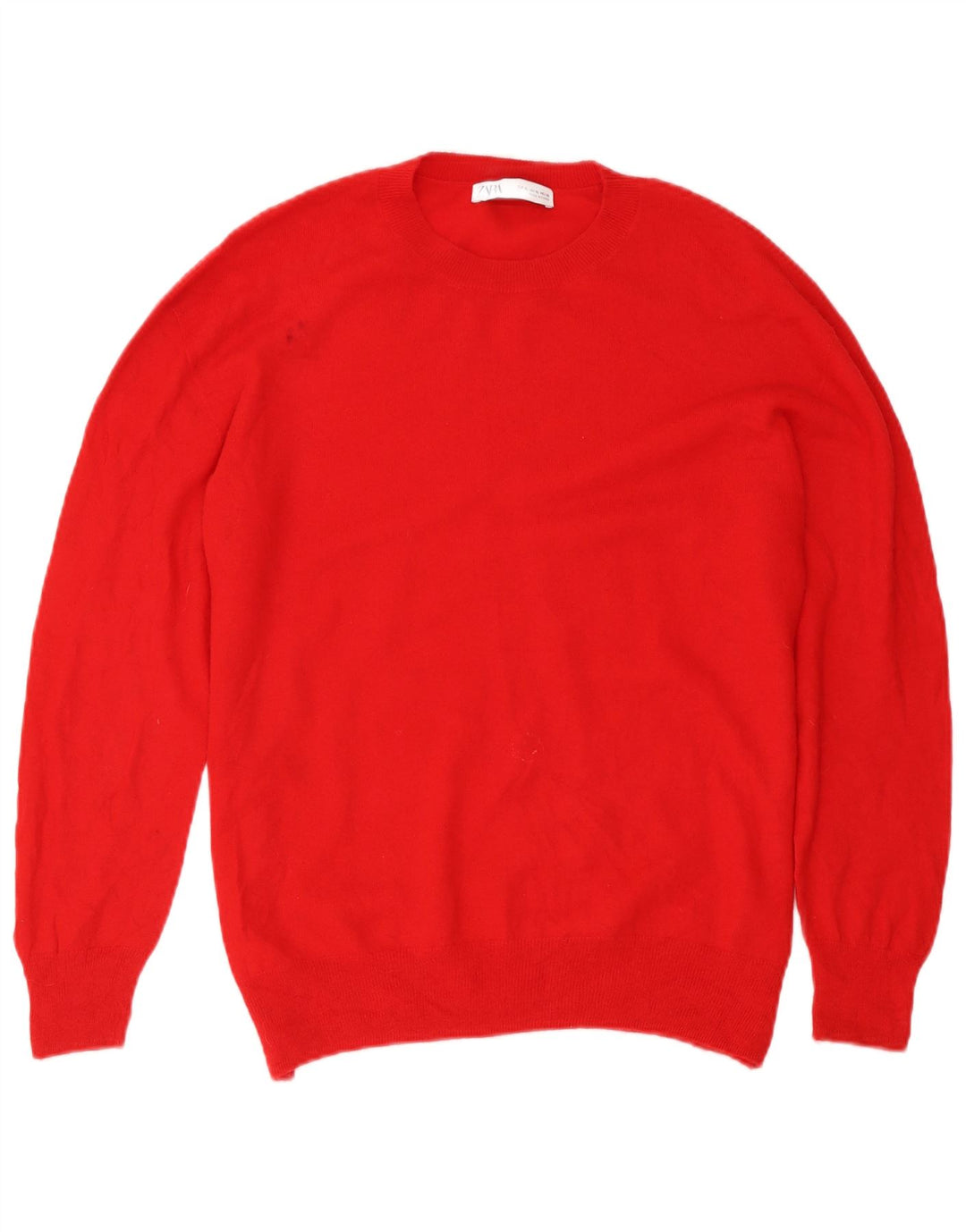 Maglione maglione girocollo da donna Zara UK 18 XL lana rossa