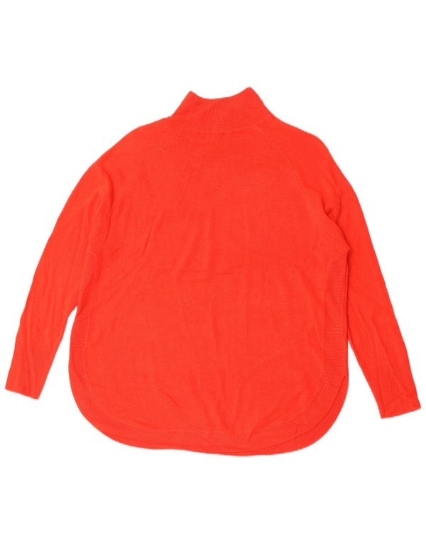 Maglione maglione a collo alto da donna Marks & Spencer UK 14 rosso medio