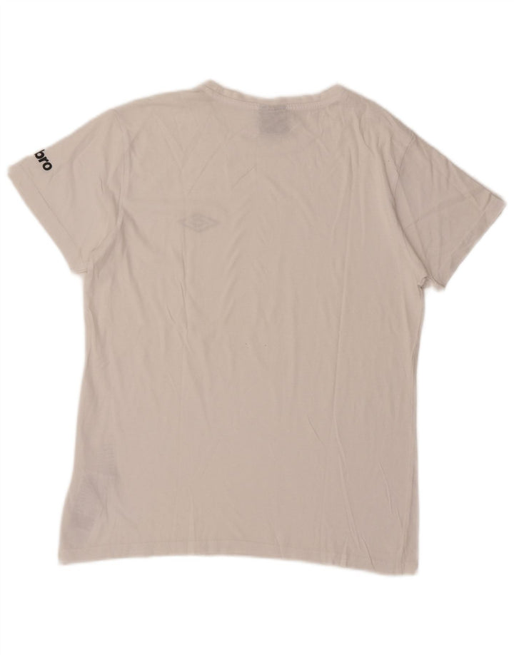 T-shirt da uomo Umbro Top in cotone bianco medio