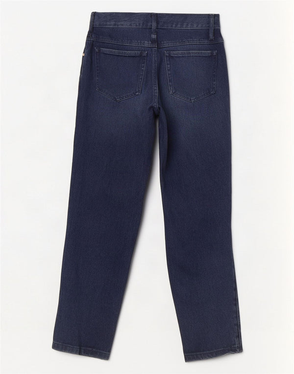 Jeans dritti corti da donna Roccobarocco IT 42 medio W28 L25 blu navy