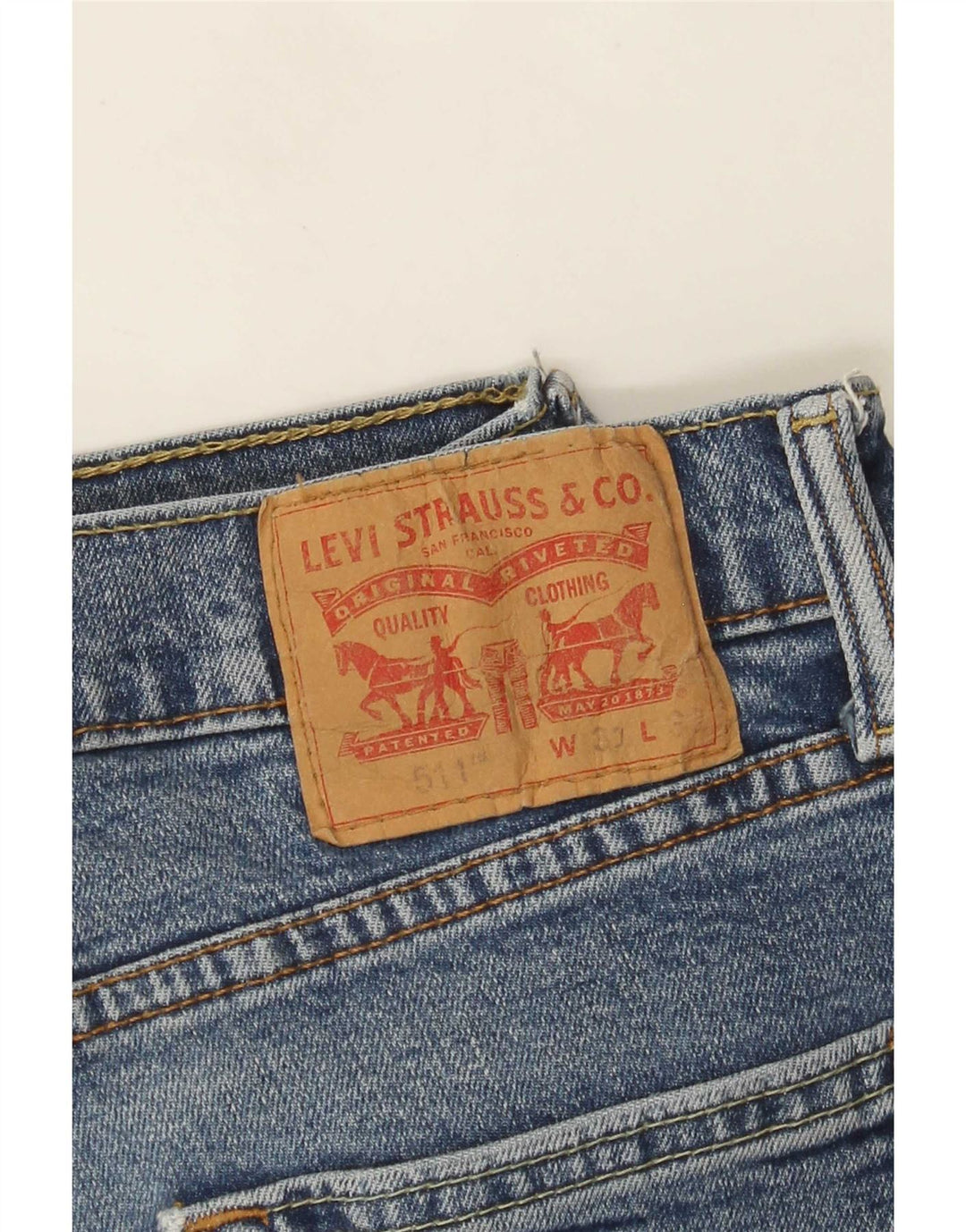 Levi's Uomo 511 Slim Jeans W31 L32 Cotone Blu