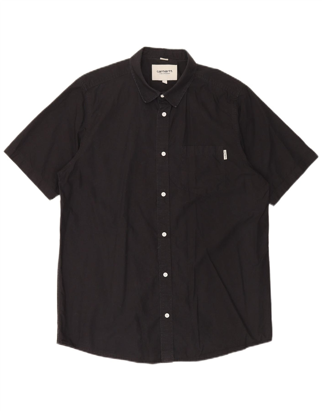 Camicia a maniche corte da uomo Carhartt in cotone nero medio