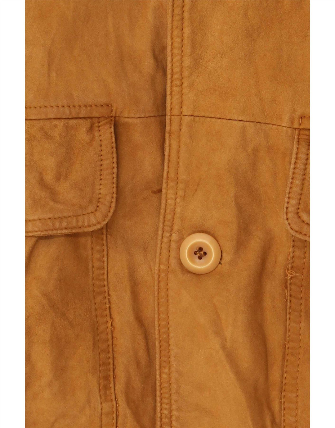 Giubbotto bomber in pelle scamosciata vintage da uomo UK 38 Beige medio