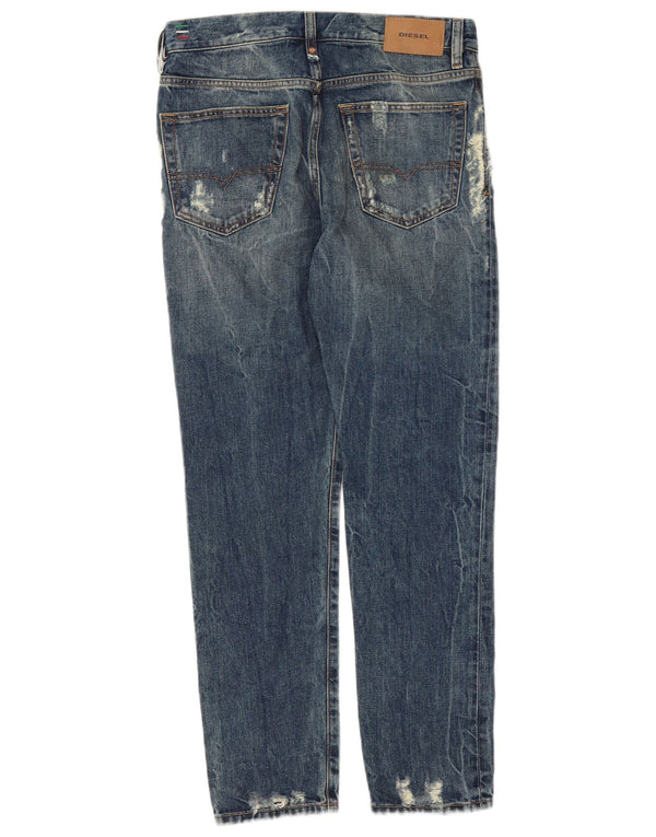 Jeans skinny slim effetto consumato Mharky da uomo Diesel W30 L32 cotone blu