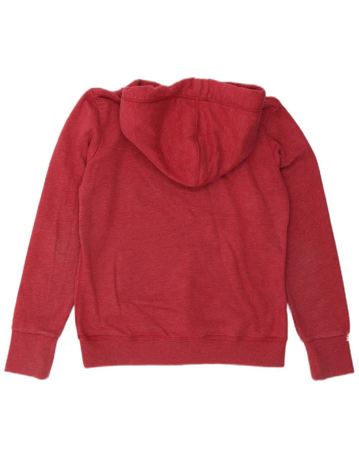 Felpa con cappuccio grafica da donna SUPERDRY UK 16 grande cotone rosso