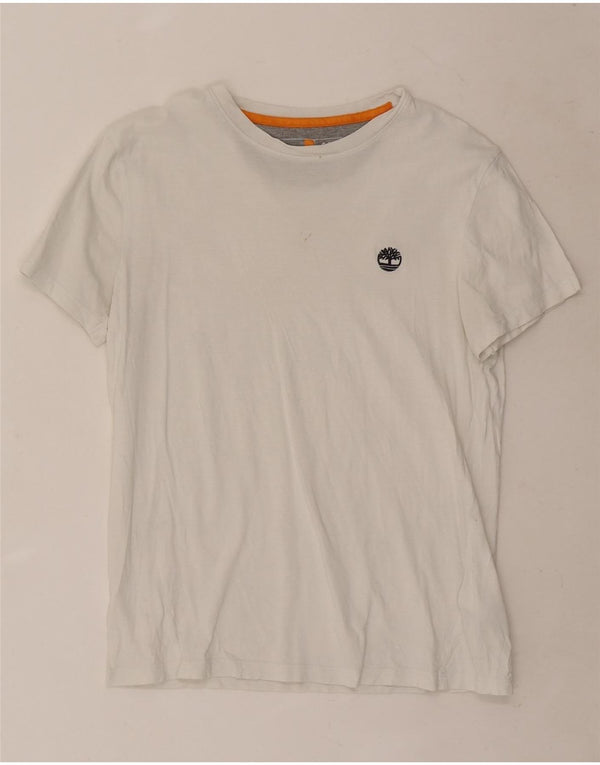 T-shirt da uomo slim fit Timberland Top piccola in cotone bianco
