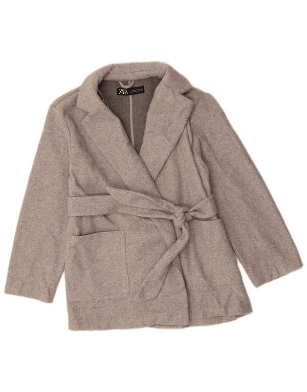 Giacca blazer da donna Zara UK 14 Poliestere grigio medio