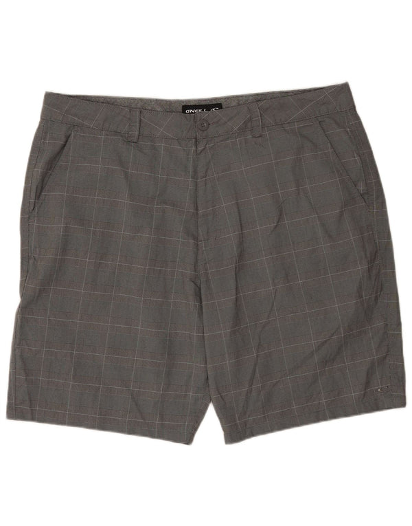 Pantaloncini chino da uomo O'Neill W40 XL poliestere a quadri grigi