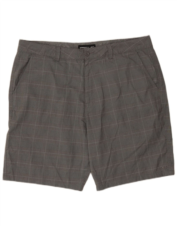 Pantaloncini chino da uomo O'Neill W40 XL poliestere a quadri grigi