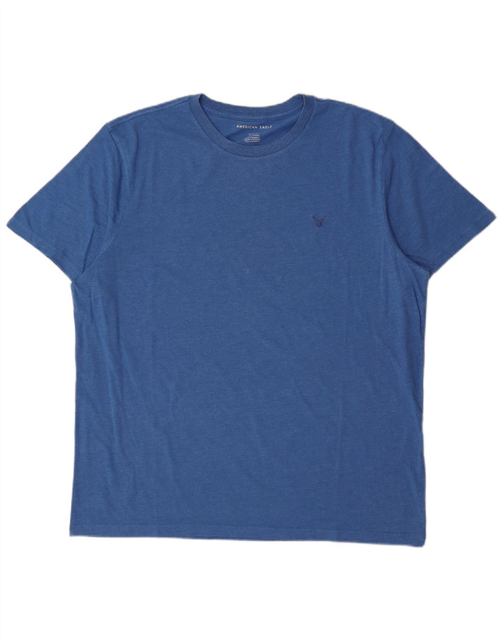 T-shirt da uomo vestibilità standard American Eagle Top XL in cotone blu