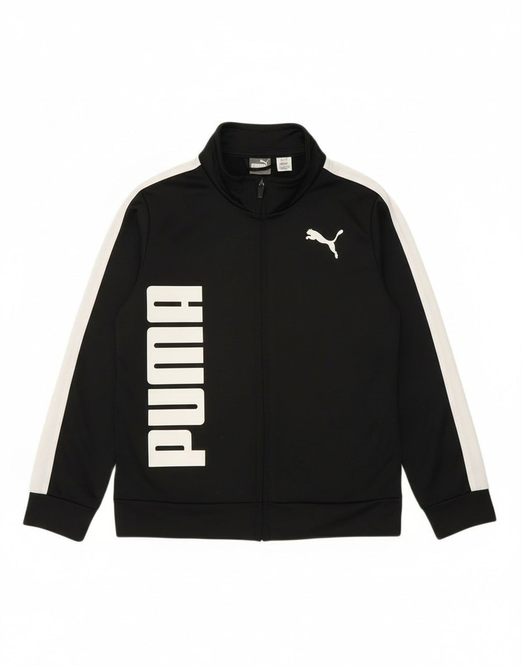 Giacca da ginnastica grafica da ragazzo Puma 6-7 anni nera Colourblock Sports