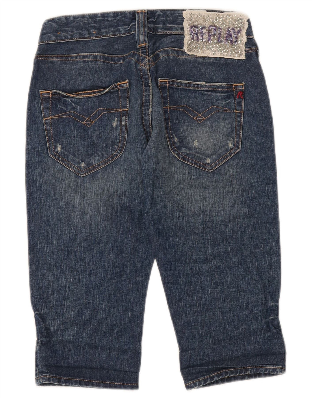 Pantaloncini di jeans da donna Replay W24 XS in cotone blu