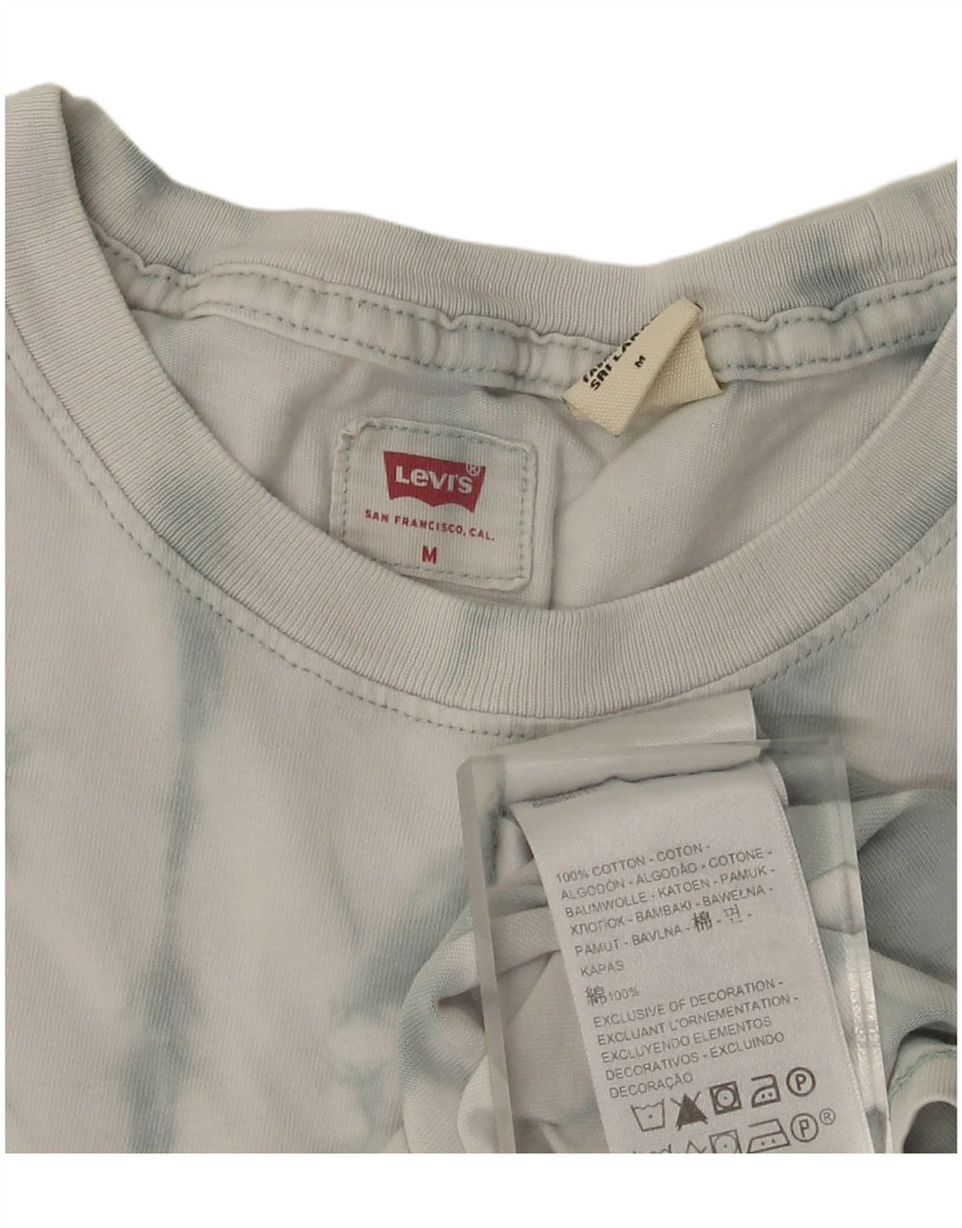 T-shirt da uomo Levi's Top in cotone tie-dye bianco medio
