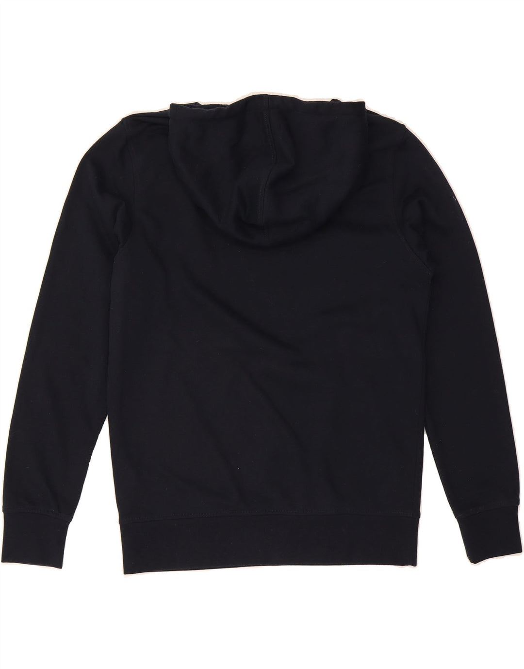 JACK & JONES Mens Graphic Hoodie Jumper Medium Navy Blue Polyester Vintage Jack & Jones and Second-Hand Jack & Jones from Messina Hembry 