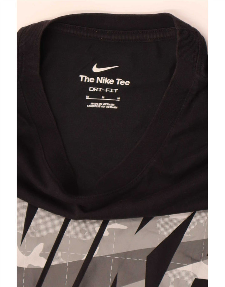 T-shirt grafica Nike Dri Fit da uomo, colore nero medio