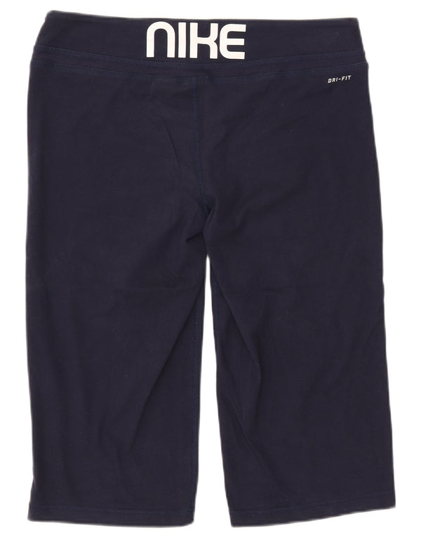 Pantaloncini sportivi da donna NIKE Dri Fit Graphic Bermuda UK 16 Large Blu Navy