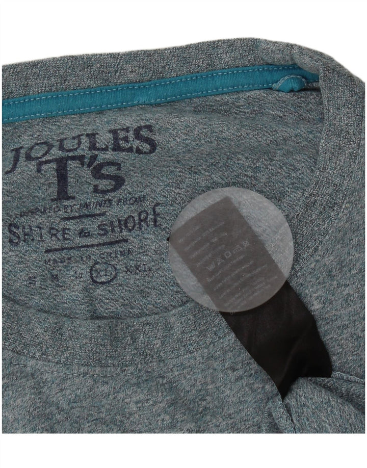 T-shirt da uomo Joules Top XL in cotone chiazzato blu