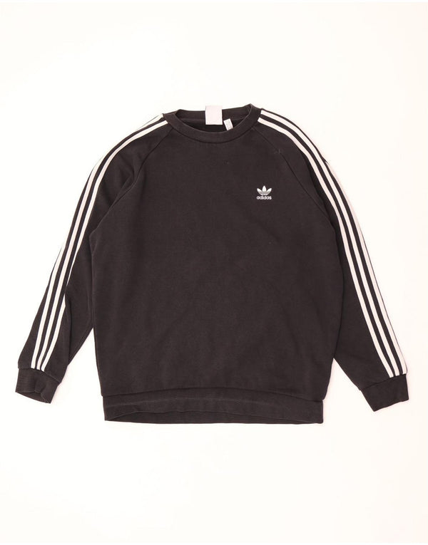 Felpa ADIDAS da uomo maglione grande in cotone nero