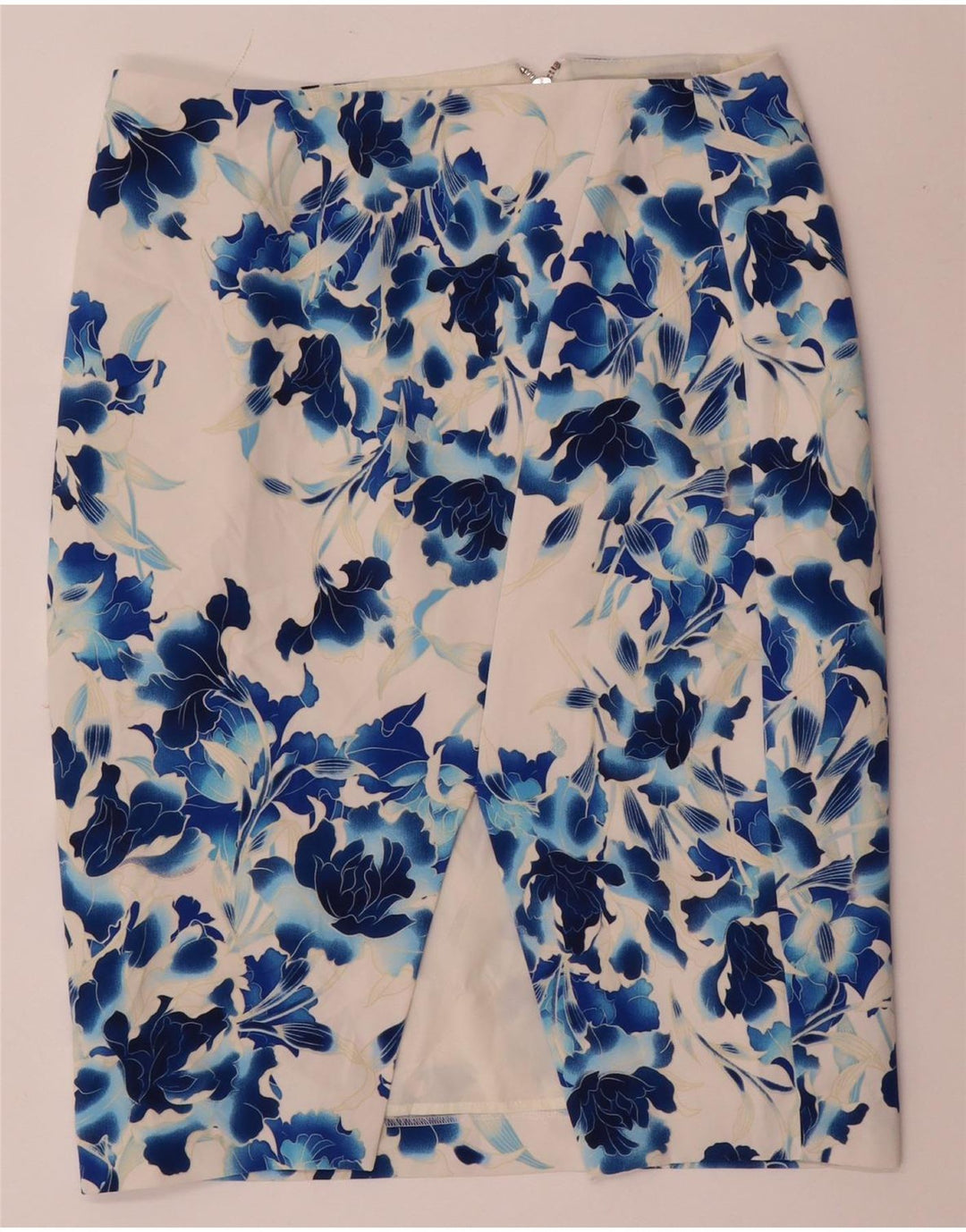 Gonna a tubino da donna Oasis UK 12 Media W32 Poliestere floreale bianco