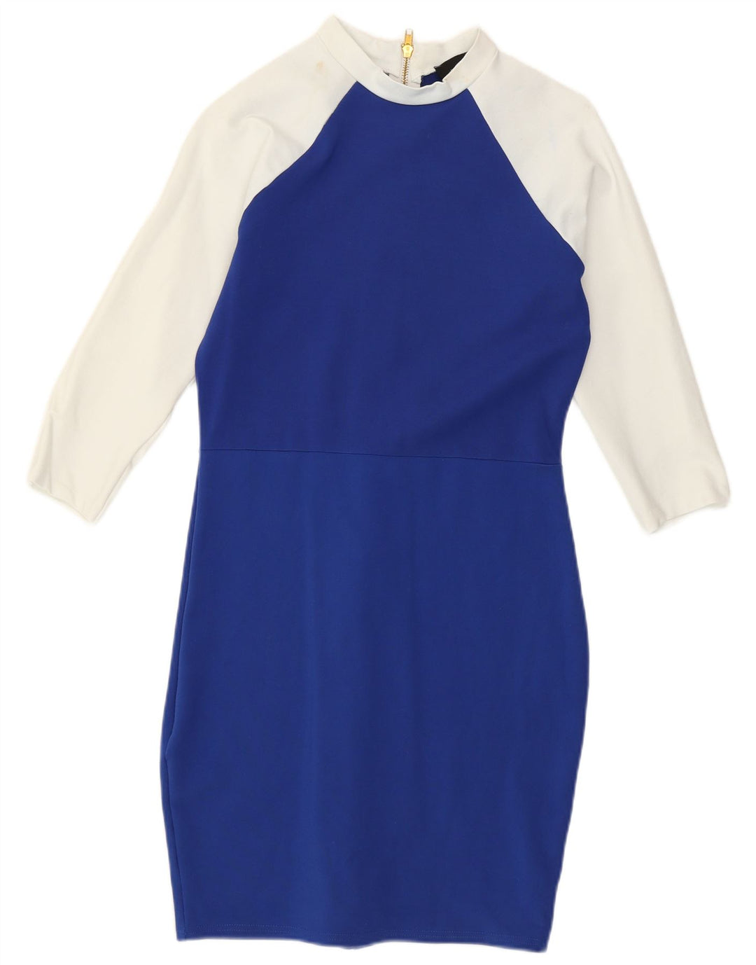 KAREN MILLEN Abito aderente da donna UK 12 Blu medio Colourblock moderno