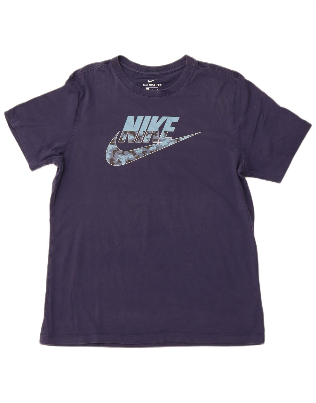 T-shirt grafica da uomo NIKE Top Large in cotone blu navy