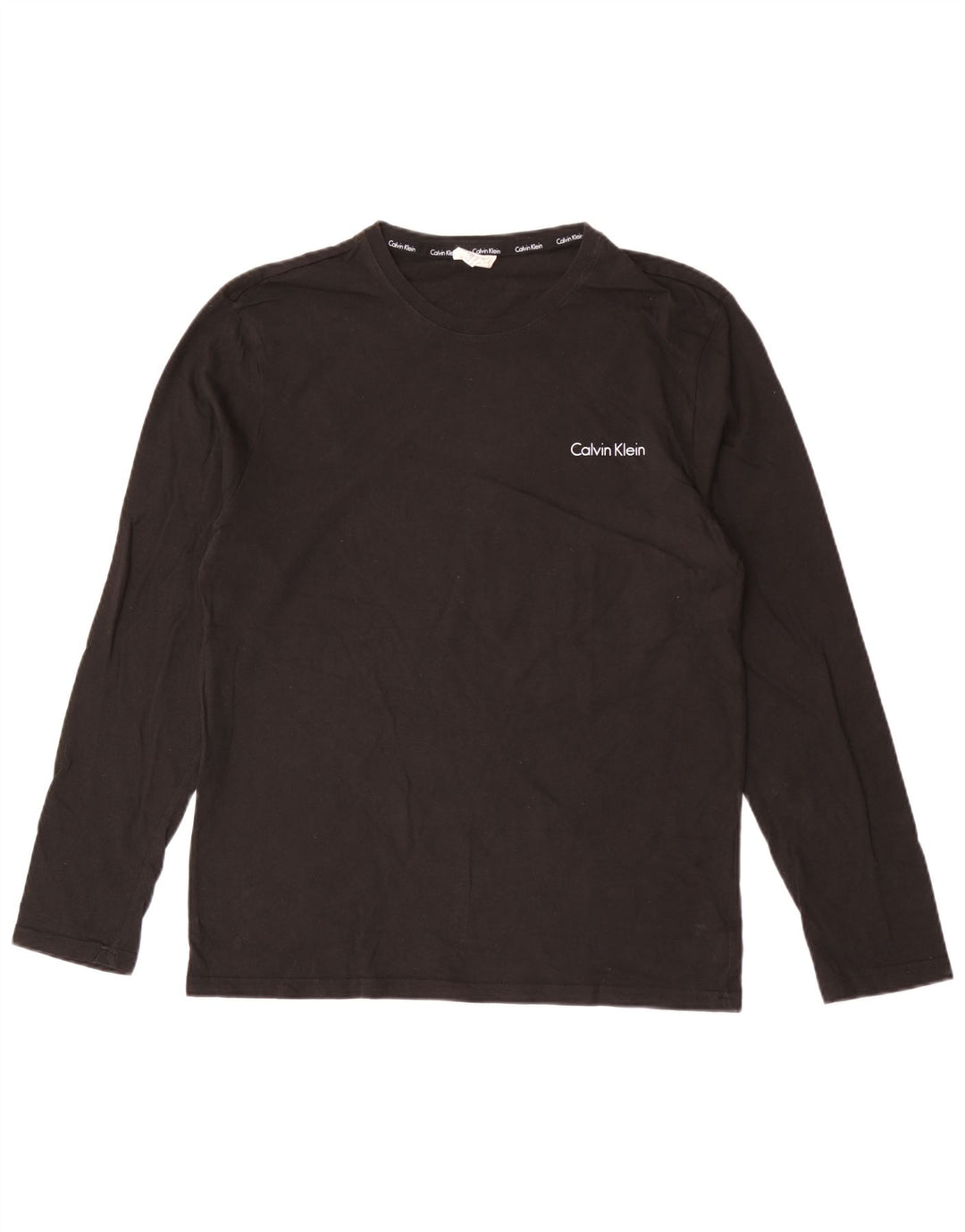 CALVIN KLEIN Top Uomo Manica Lunga Large Nero Cotone