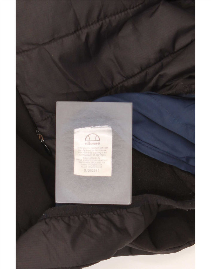 Giacca imbottita con cappuccio da uomo Ellesse UK 36 piccola in nylon nero