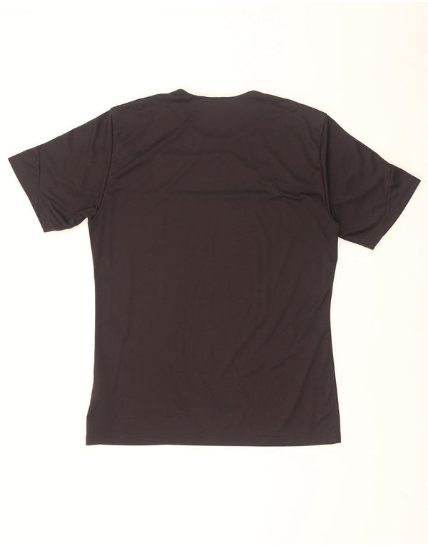 T-shirt Adidas Climalite da uomo Top in poliestere color block medio nero