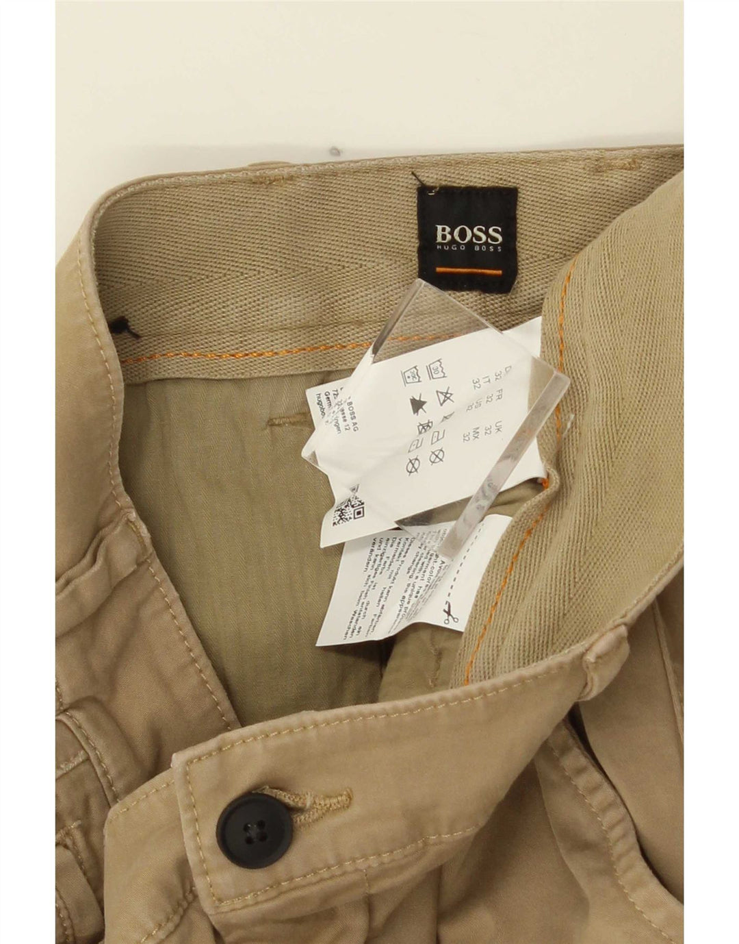 Pantaloncini chino da uomo Hugo Boss W32 cotone marrone medio