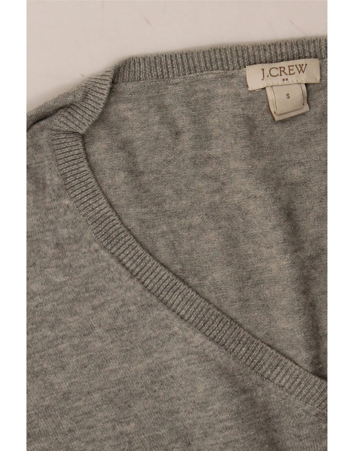 J. CREW Womens V-Neck Jumper Sweater UK 10 Small Grey Vintage J. Crew and Second-Hand J. Crew from Messina Hembry 