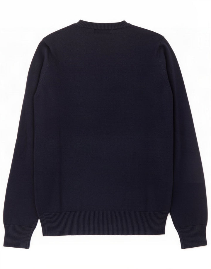 Maglione da uomo con scollo a V French Connection, cotone medio blu navy