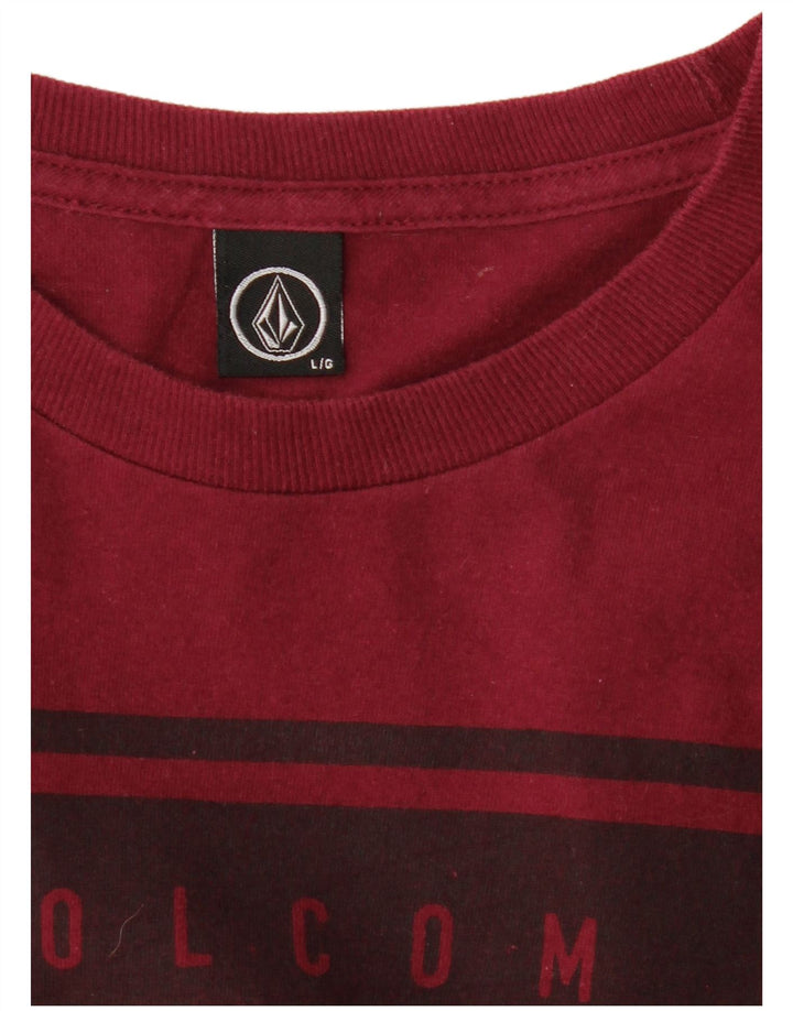 T-shirt grafica da uomo Volcom Top Large Bordeaux
